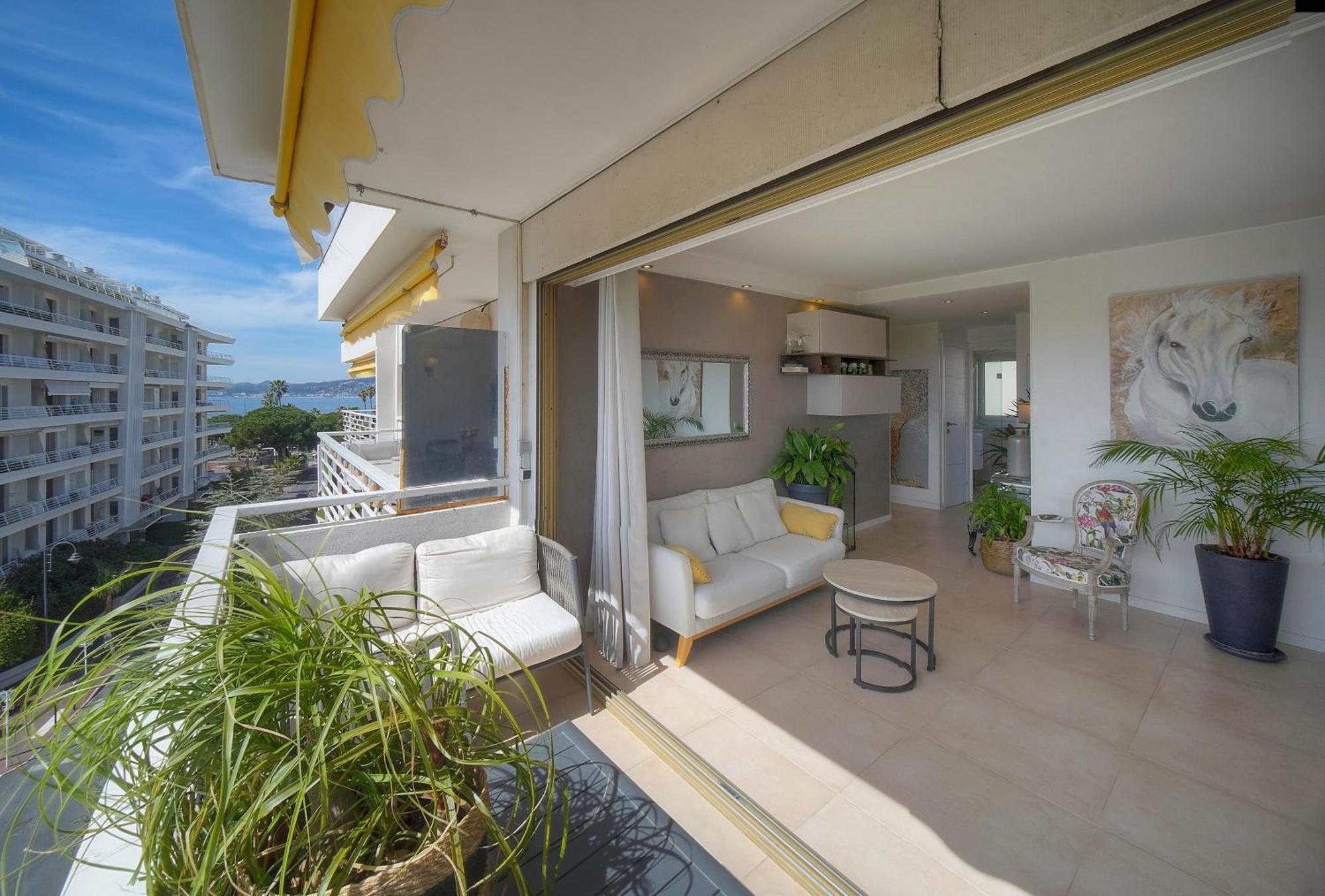 Frgk "Etoile Du Sud Terrasse Vue Mer Palm Beach" Cannes Extérieur photo